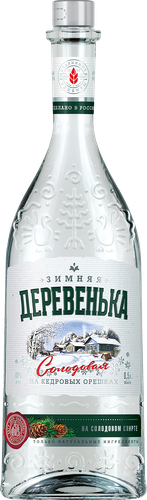 Водка ЗИМНЯЯ ДЕРЕВЕНЬКА Особая Кедровая на солодовом спирте 40%, 0.5л