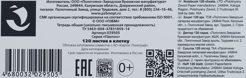 Тетрадь MAGIC LINES Пантон А4 120 листов в клетку, на гребне Арт. 12OG4M5PAN, вид