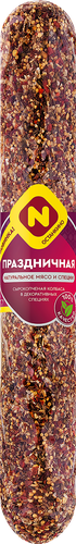Колбаса сырокопченая ОСТАНКИНО Праздничная, весовая, фотография
