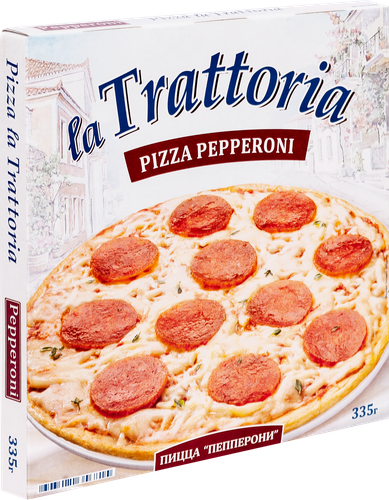 Пицца LA TRATTORIA Пепперони, 335г, вид