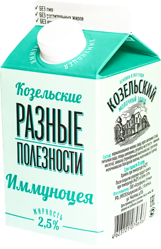 Продукт кисломолочный КОЗЕЛЬСКОЕ МОЛОКО Иммуноцея с сиропом шиповника 2,5%, без змж, 450г, фотография