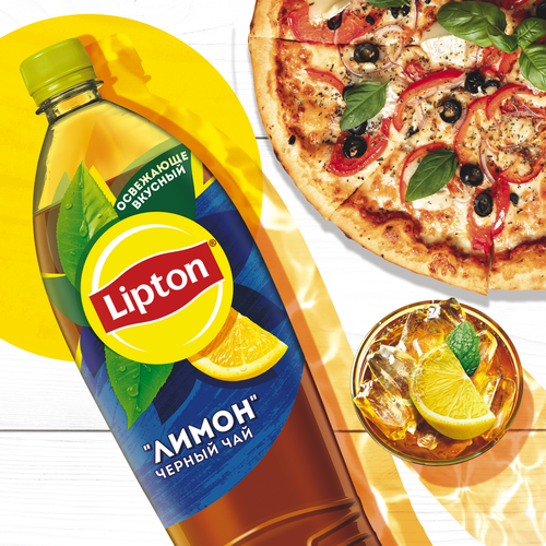 Напиток LIPTON Холодный чай со вкусом лимона негазированный, 1.5л, фотография