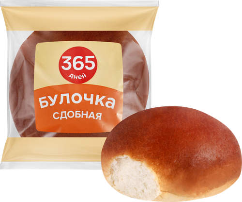 Булочка сдобная 365 ДНЕЙ, 100г, крупный план