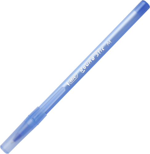 Набор шариковых ручек BIC Round Stic Classic, синий, 8шт, крупный план