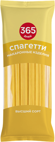 Макароны 365 ДНЕЙ Спагетти, группа В высший сорт, 400г, детальное фото