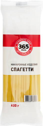 Макароны 365 ДНЕЙ Спагетти, группа В высший сорт, 400г, картинка