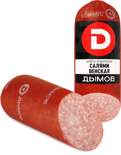 Колбаса полукопченая ДЫМОВ Салями Венская со срезом, 330г, детальное фото
