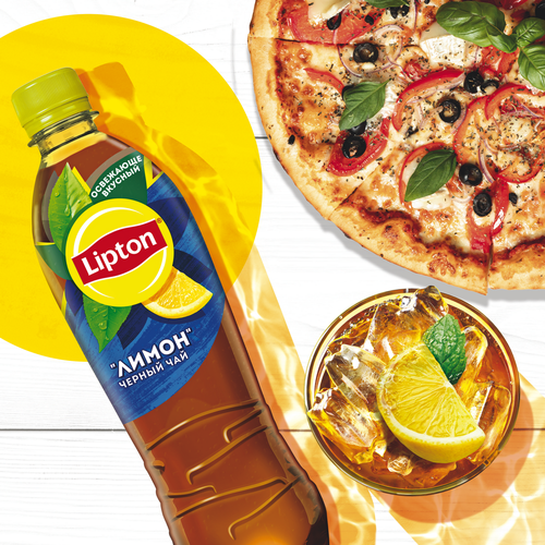 Напиток LIPTON Холодный чай со вкусом лимона негазированный, 0.5л, вид
