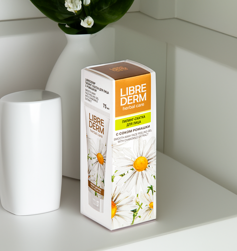 Пилинг-скатка для лица LIBREDERM Herbal Care, с ромашкой, 75мл, детальное фото