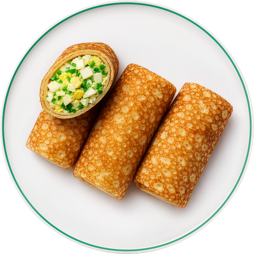 Блинчики с яйцом и луком ЛЕНТА FRESH, весовые, детальное фото