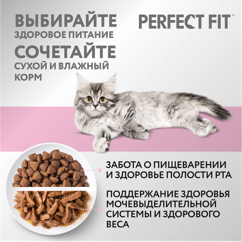 Корм сухой для котят Perfect Fit с курицей до 12 месяцев, 650г, детальное фото