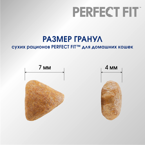 Корм сухой для кошек Perfect Fit с курицей, 650г, крупный план