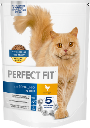 Корм сухой для кошек Perfect Fit с курицей, 650г, фотография