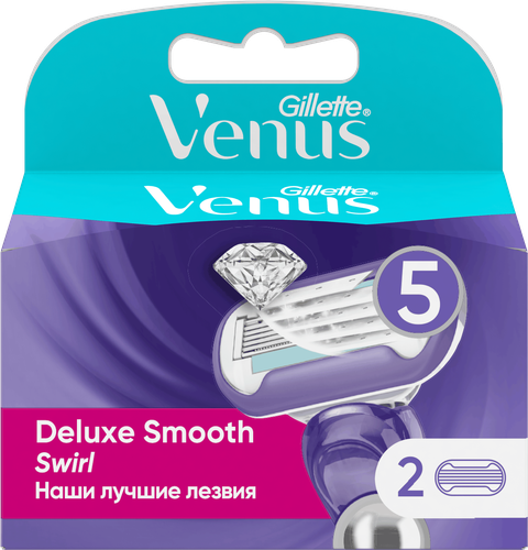 Кассеты сменные для бритья GILLETTE Venus Swirl, 2шт, детальное фото