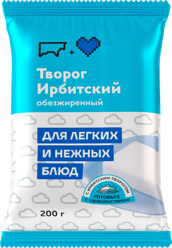 Творог ИРБИТСКИЙ обезжиренный, без змж, 200г, фотография