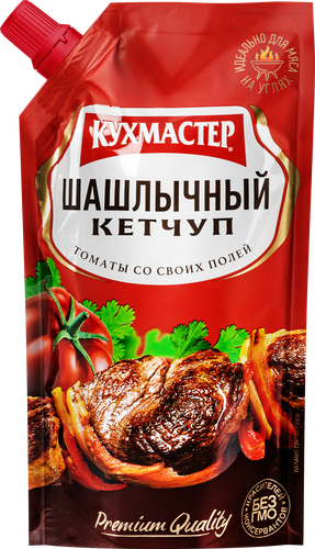 Кетчуп КУХМАСТЕР Шашлычный, 260г, крупный план
