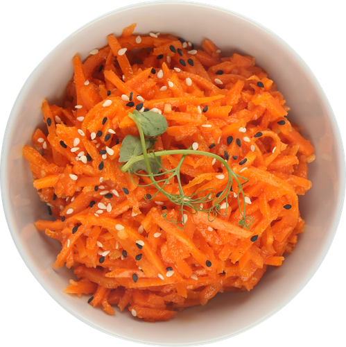 Морковь По-корейски ЛЕНТА FRESH, весовая, крупный план
