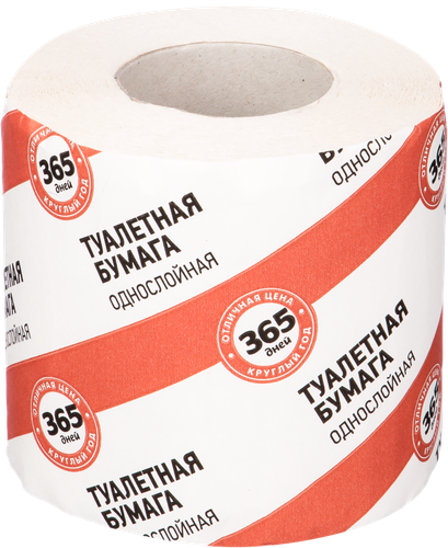 Бумага туалетная 365 ДНЕЙ 1 слой, вид
