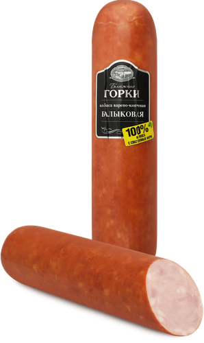 Колбаса варено-копченая БЛИЖНИЕ ГОРКИ Балыковая, весовая, изображение