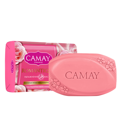 Туалетное мыло CAMAY Romantique с ароматом французской розы, 85г, фотография