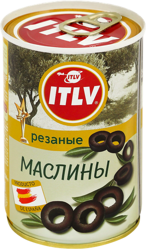 Маслины резаные ITLV черные, 300г, изображение