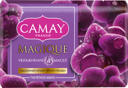 Туалетное мыло CAMAY Магическое заклинание с ароматом черной орхидеи, 85г, фото