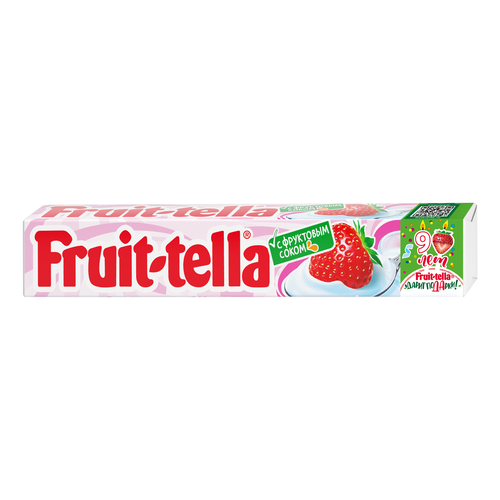 Конфета жевательная FRUIT-TELLA со вкусом клубничного йогурта, 41г, фотография
