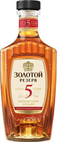 Коньяк ЗОЛОТОЙ РЕЗЕРВ 5 лет 40%, 0.5л, фото