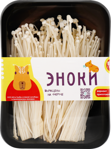 Грибы еноки, 100г, крупный план