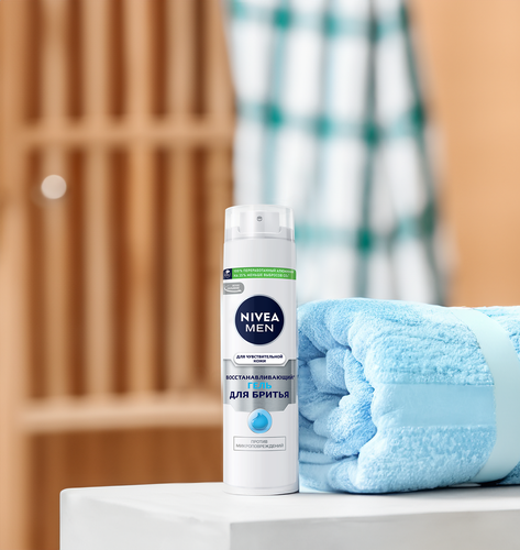 Гель для бритья NIVEA Men Восстанавливающий, для чувствительной кожи, 200мл, фотография