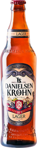 Пиво светлое DANIELSEN&KROHN Lager фильтрованное пастеризованное, 4,2%, 0.5л