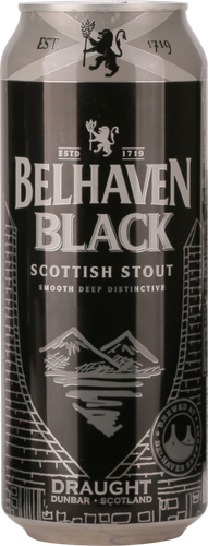 Пиво темное BELHAVEN Black scottish stout фильтрованное пастеризованное, 4,2%, ж/б, 0.44л, изображение
