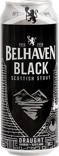 Пиво темное BELHAVEN Black scottish stout фильтрованное пастеризованное, 4,2%, ж/б, 0.44л, фото