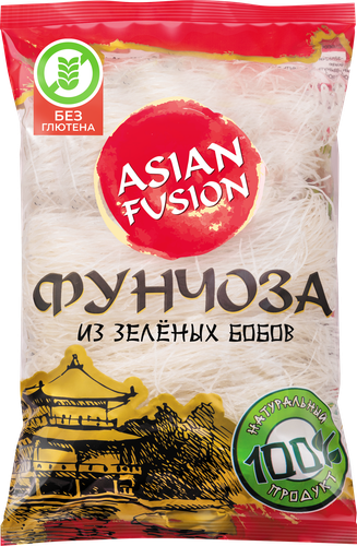 Вермишель ASIANFUSION Фунчоза с зелеными бобами, 150г, вид
