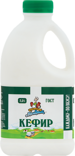 Кефир КУБАНСКИЙ МОЛОЧНИК 2,5%, без змж, 720г, крупный план