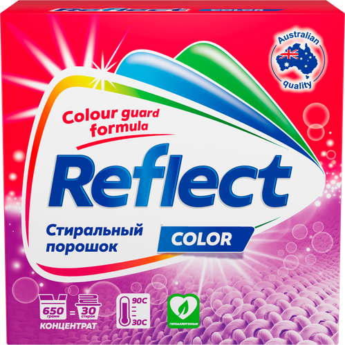Стиральный порошок REFLECT Сolor концентрированный, 650г, крупный план