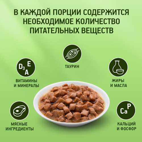 Корм консервированный для кошек KITEKAT c сочными кусочками курицы в соусе, 85г, детальное фото
