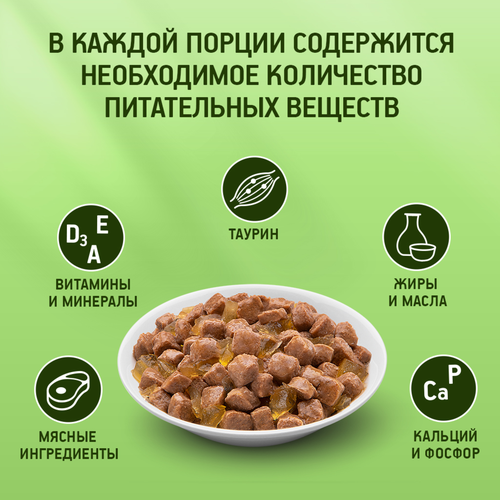Корм консервированный для кошек KITEKAT c сочными кусочками курицы в желе, 85г, фотография