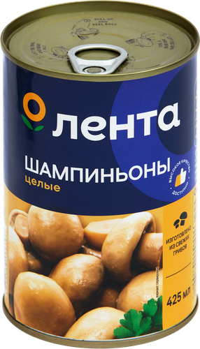 Шампиньоны ЛЕНТА целые, 425мл, изображение