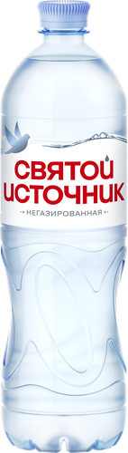 Вода питьевая СВЯТОЙ ИСТОЧНИК негазированная, 1л, крупный план
