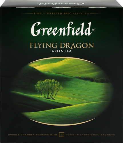 Чай зеленый GREENFIELD Flying Dragon, 100пак, картинка