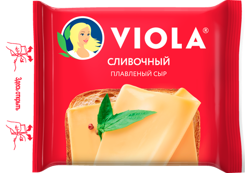 Сыр плавленый VIOLA Сливочный 45%, без змж, 140г, фото