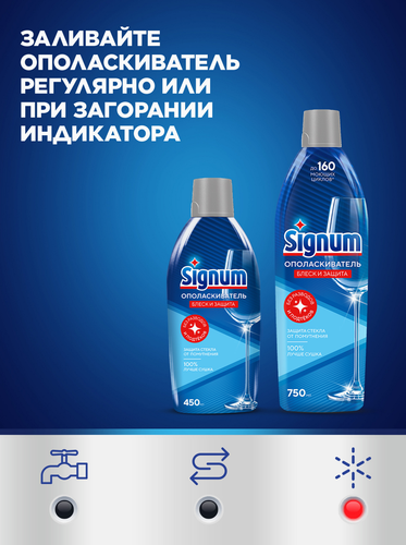 Ополаскиватель для посудомоечной машины SIGNUM от подтеков и разводов, 0,812кг, фото