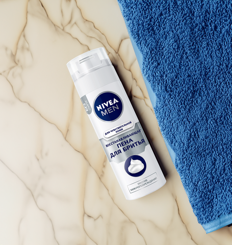 Пена для бритья NIVEA Men Восстанавливающая, для чувствительной кожи, 200мл, фото