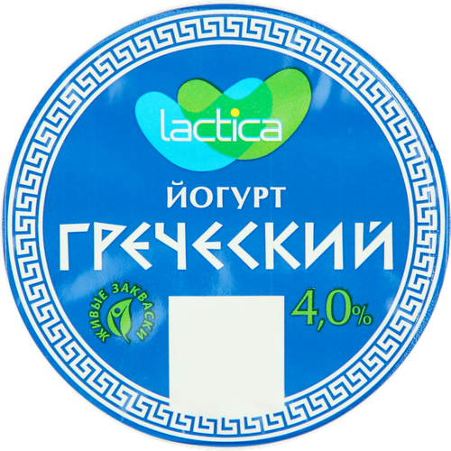 Йогурт LACTICA Греческий Натуральный 4%, без змж, 120г, детальное фото
