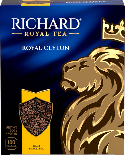 Чай черный RICHARD Royal Ceylon Цейлонский байховый, 100пак, детальное фото