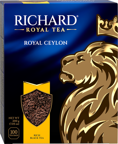 Чай черный RICHARD Royal Ceylon Цейлонский байховый, 100пак, фотография