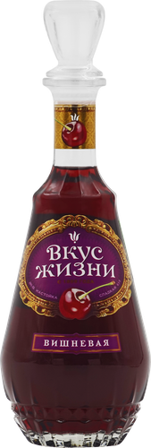 Настойка ВКУС ЖИЗНИ Вишневая сладкая 20%, 0.5л