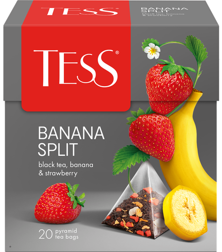Чай черный TESS Banana Split, 20пир, вид