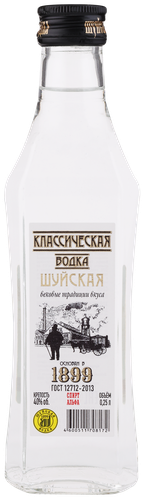 Водка ШУЙСКАЯ ВОДКА Классическая 40%, 0.25л